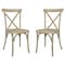 Flash Furniture HERCULES Commercial Light Oak Indoor/Outdoor Wood Look Resin Cross Back Chair, 2PK 2-L-9-M2-LTOAK-GG - alternate 3